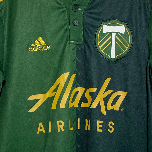 Adidas Portland Timbers 2021 2022 Green Home Soccer Jersey Youth Medium Laundry PDX