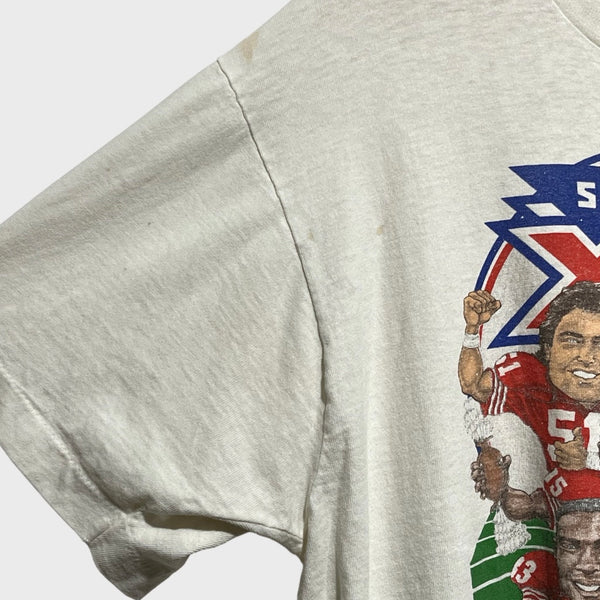 Vintage San Francisco 49ers Caricature Shirt Super Bowl XXIII XL