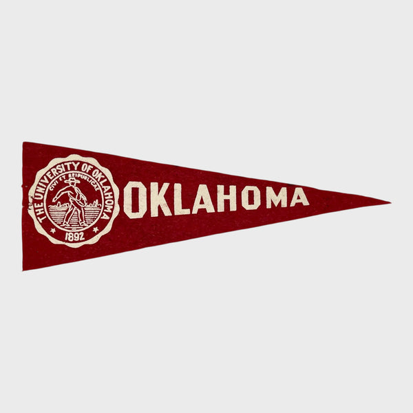 Vintage 1950s Oklahoma Sooners Mini Pennant