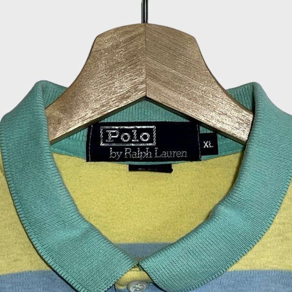 Vintage 1980s Ralph Lauren Pastel Polo Shirt XL