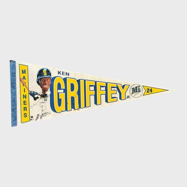 Vintage Salem Sportswear Ken Griffey Jr. Seattle Mariners Caricature Pennant