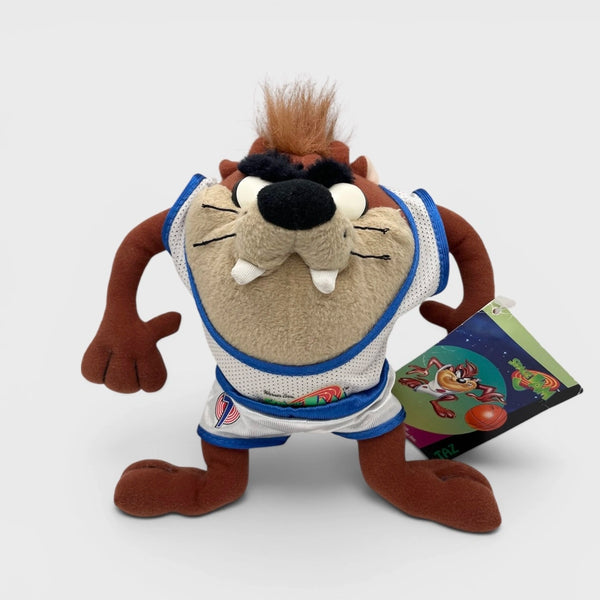 Vintage 1990s Taz Space Jam Tune Squad 8” Plush Doll