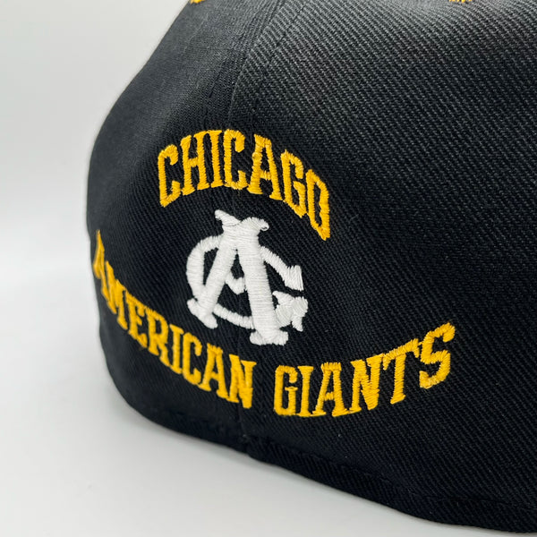 Vintage 1990s Chicago American Giants Negro Leagues Fitted Hat 7 1/4