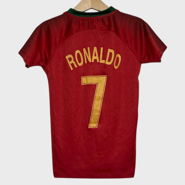 Cristiano Ronaldo Portugal Home Soccer Jersey Youth S