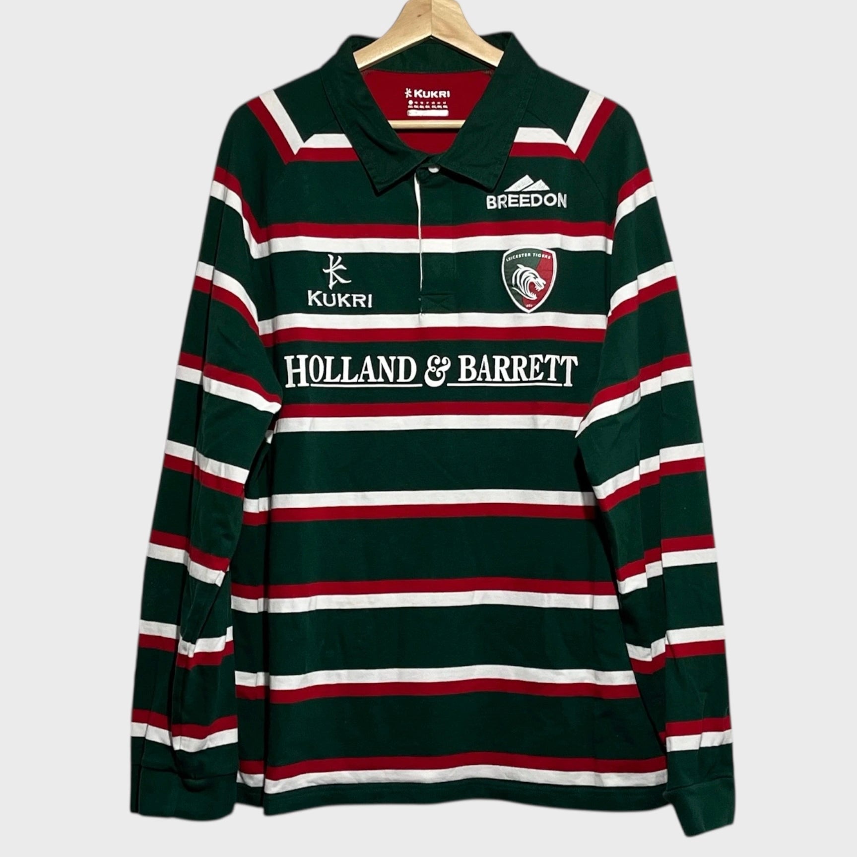 Leicester Tigers 2013/14 Long Sleeve Rugby Shirt Jersey 4XL (Fits Smaller)