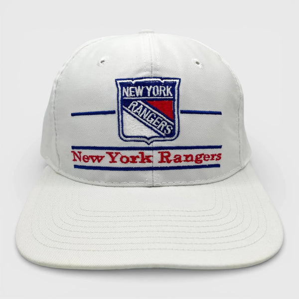 Vintage 1990s New York Rangers Hockey Split Bar Snapback Hat