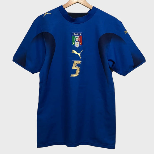 2006/07 Fabio Cannavaro Italy Home Soccer Jersey XS