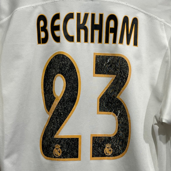 2003/04 David Beckham Real Madrid Home Jersey S