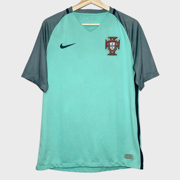 Cristiano Ronaldo Portugal 2016 Euro Away Soccer Jersey M