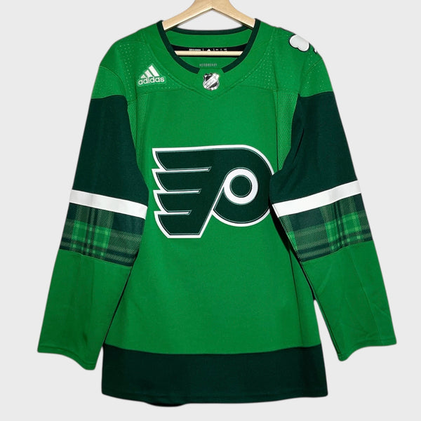 Phil Myers Philadelphia Flyers 2023 St. Patrick’s Day Hockey Jersey L