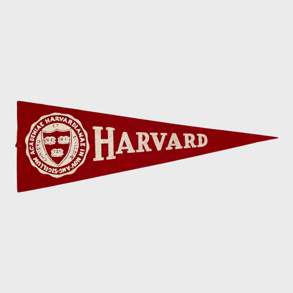 Vintage 1950s Harvard Crimson Mini Pennant