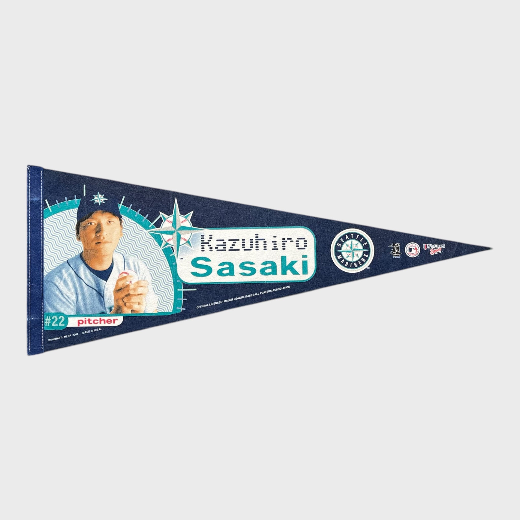 Vintage Kazuhiro Sasaki Seattle Mariners Pennant