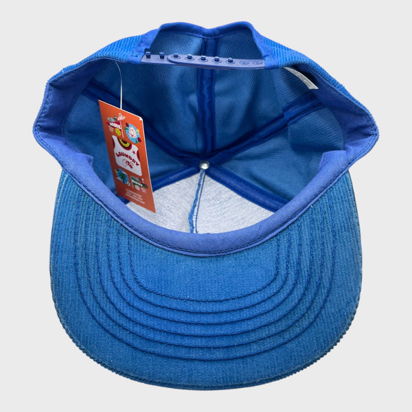 Vintage 1980s Volvo International CB Stratton Vermont Corduroy Snapback Hat