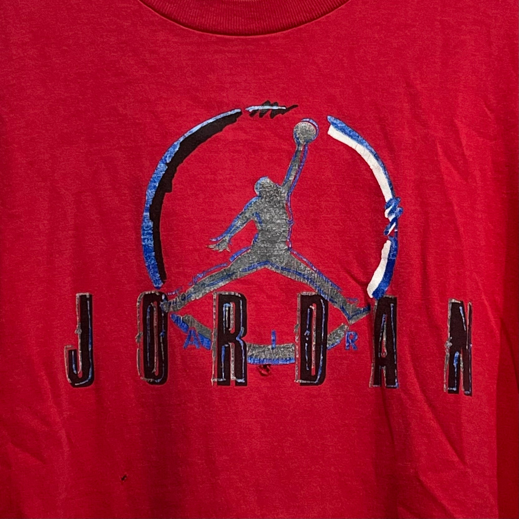 Vintage 1990s Air Jordan Big Logo Basketball Tee Shirt XL – Laundry
