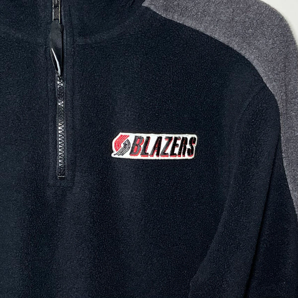 Vintage Portland Trail Blazers Quarter-Zip Fleece Sweatshirt Youth XL
