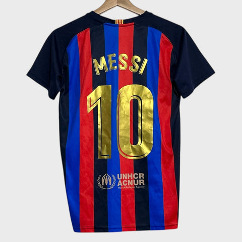 Lionel Messi FC Barcelona Home Soccer Jersey Youth L