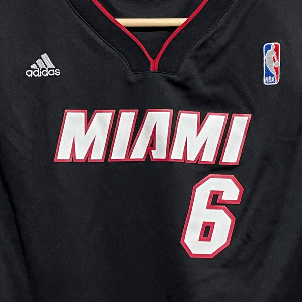 NBA Miami Heat LeBron James 6 Adidas Youth XL White Authentic