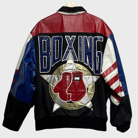 Vintage Leather Boxing Jacket XL
