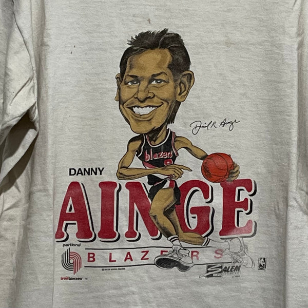 Vintage Danny Ainge Portland Trail Blazers Caricature Shirt Youth M