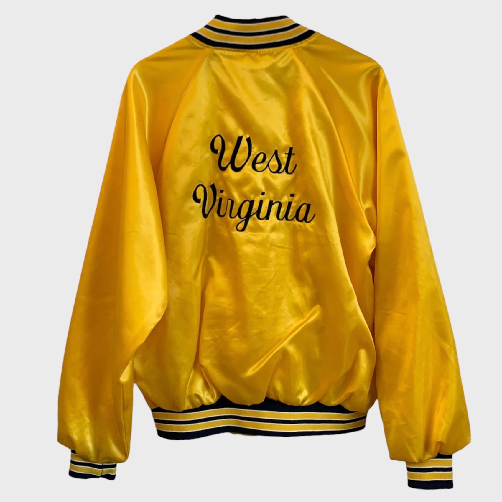 Vintage West Virginia Mountaineers Satin Jacket L