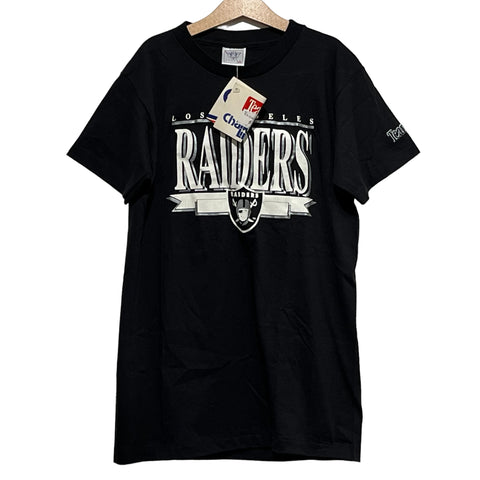 1990 LOS ANGELES RAIDERS LOGO 7 SLEEVELESS TEE XL - Classic American Sports