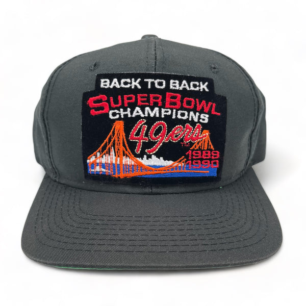 1990 San Francisco 49ers Snapback Hat Back To Back Champions