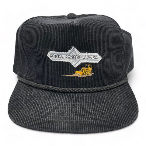 Vintage Konell Construction Corduroy Snapback Hat