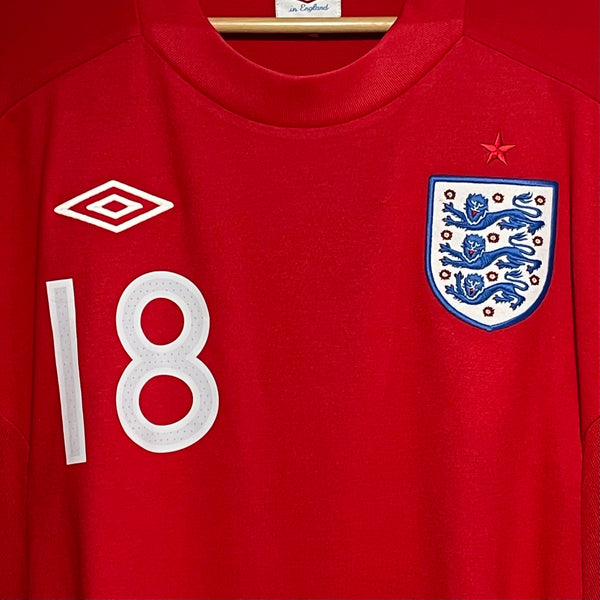 Umbro Jamie Carragher England 2010/11 Long Sleeve Red Away Soccer Football Jersey Laundry PDX
