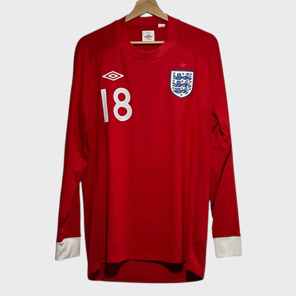 Umbro Jamie Carragher England 2010/11 Long Sleeve Red Away Soccer Football Jersey Laundry PDX