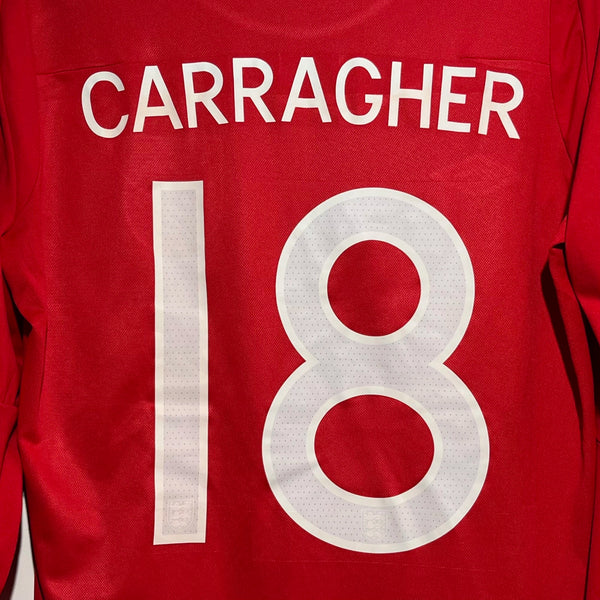 Umbro Jamie Carragher England 2010/11 Long Sleeve Red Away Soccer Football Jersey Laundry PDX