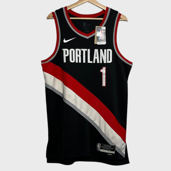 Nike Anfernee Simons Portland Trail Blazers Black NBA Basketball Jersey Laundry PDX