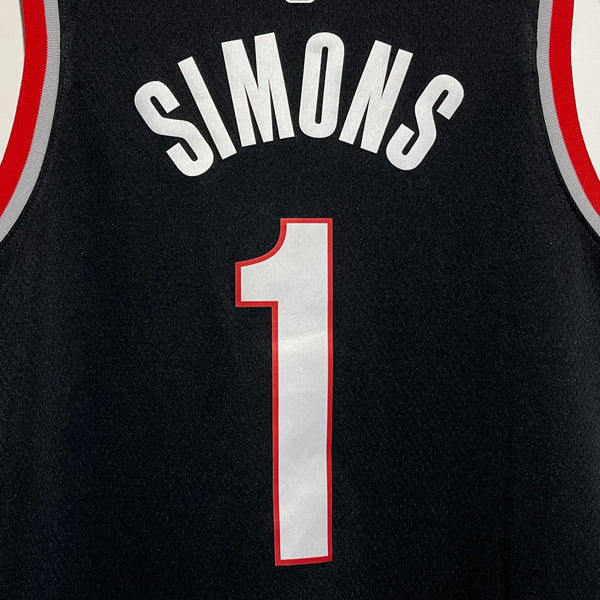Nike Anfernee Simons Portland Trail Blazers Black NBA Basketball Jersey Laundry PDX