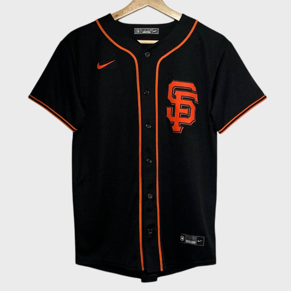 Nike Brandon Crawford San Francisco Giants Black MLB Baseball Jersey Youth Large Laundry PDX