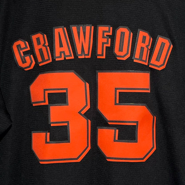 Nike Brandon Crawford San Francisco Giants Black MLB Baseball Jersey Youth Large Laundry PDX