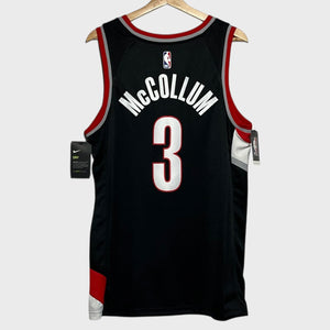 Nike CJ McCollum Portland Trail Blazers Black NBA Swingman Basketball Jersey Laundry PDX