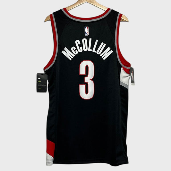Nike CJ McCollum Portland Trail Blazers Black NBA Swingman Basketball Jersey Laundry PDX