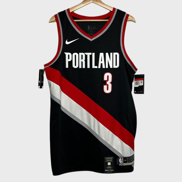 Nike CJ McCollum Portland Trail Blazers Black NBA Swingman Basketball Jersey Laundry PDX