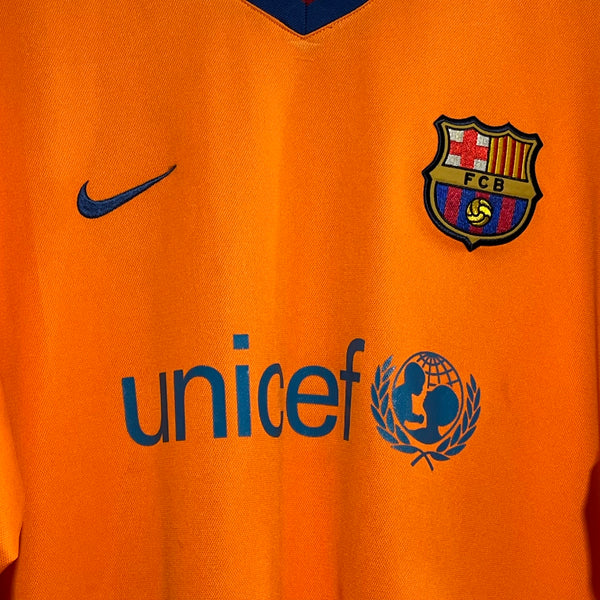Nike FC Barcelona 2006/07 Orange Soccer Football Away Jersey 2XL Laundry PDX