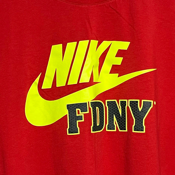 Nike FDNY New York’s Bravest Red Fire Department Tee Shirt 2XL Laundry PDX