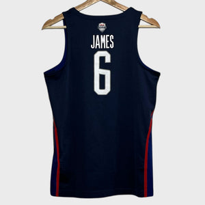 Nike LeBron James Team USA US Olympic Blue Basketball Jersey Youth XL Laundry PDX