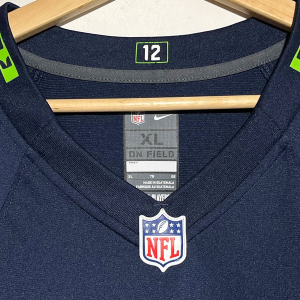 Nike Marshawn Lynch Seattle Seahawks Navy Blue NFL Football Jersey XL - Laundry PDX