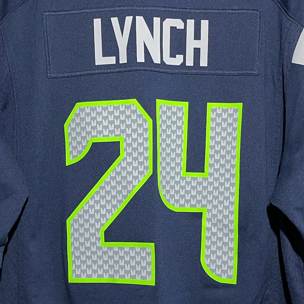 Nike Marshawn Lynch Seattle Seahawks Navy Blue NFL Football Jersey XL - Laundry PDX