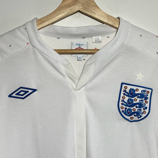 Umbro England Three Lions 2010 2011 2012 White Home Soccer Jersey 2XL - Laundry PDX