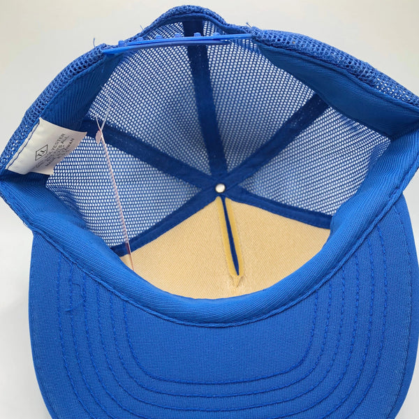 Vintage 1980s Faith Enterprises Rapitran I Blue Snapback Trucker Hat - Laundry PDX