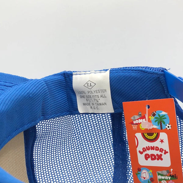 Vintage 1980s Faith Enterprises Rapitran I Blue Snapback Trucker Hat - Laundry PDX