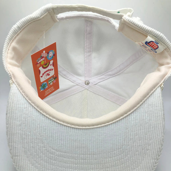 Vintage 1980s General Fire White Corduroy Strapback Hat - Laundry PDX