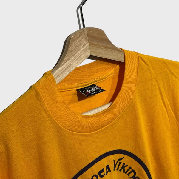 Vintage 1980s Minnesota Vikings Celebrity Golf Tournament Yellow NFL Tee Shirt Large Laundry PDX