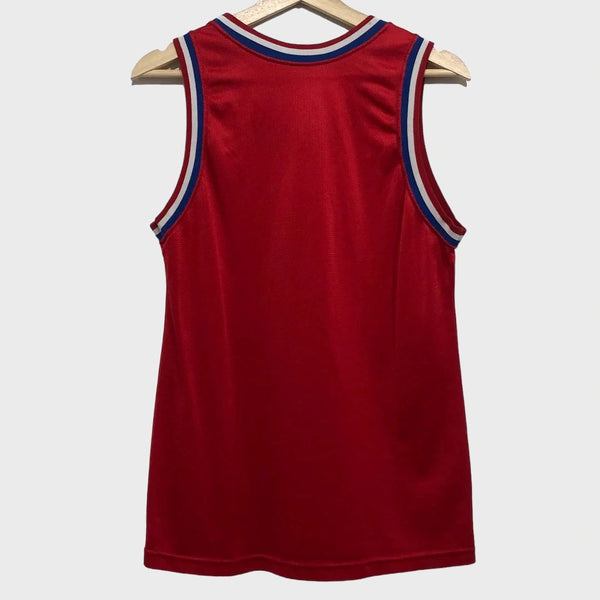 Vintage 1990s Champion Philadelphia 76ers Blank Red NBA Basketball Jersey 36 Small - Laundry PDX
