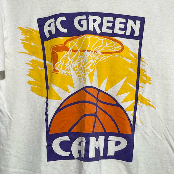 Vintage 1990s Nike AC Green Camp Autographed White Tee Shirt Small - Laundry PDX