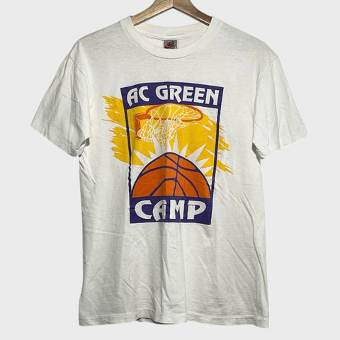 Vintage 1990s Nike AC Green Camp Autographed White Tee Shirt Small - Laundry PDX